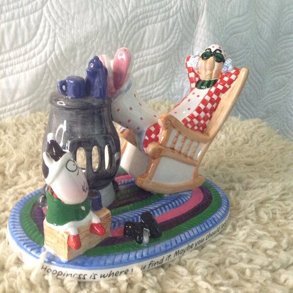 Vtg. Signed Maxine/Floyd Rocking Chair T-light Holder; Nostalgic, Funny, Iconic - Picture 1 of 9
